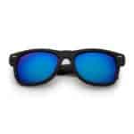 Classic style sunglasses matte black | blue mirror lenses