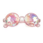 Basic kaleidoscope glasses transparent pink | flower