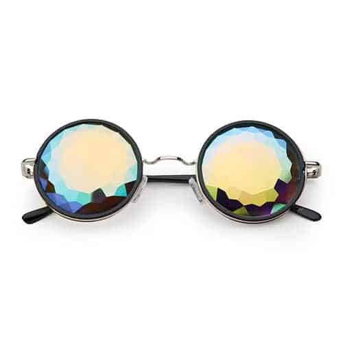Deluxe Steel Kaleidoscope Glasses | Big Flower