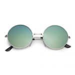 Hippie round sunglasses | gold-silver mirror lenses