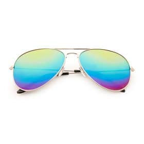 Aviator Sunglasses | Pride Rainbow Mirror Lenses