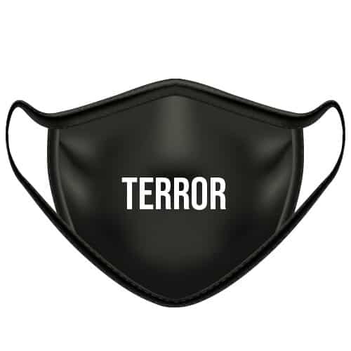 Mask with text | Terror