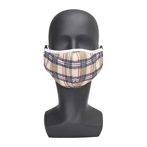 Face Mask with Filter | Checkered Print