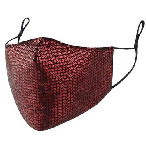Glitter Face Mask | Red