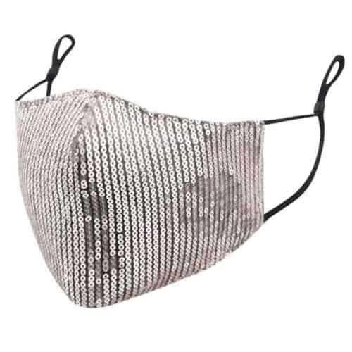 Glitter Face Mask | Silver