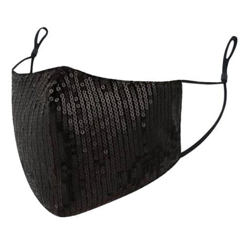 Glitter Face Mask | Black