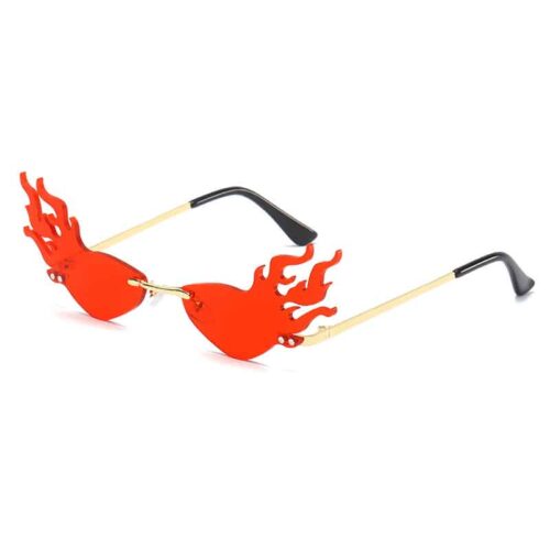 Flame sunglasses festival | red lenses
