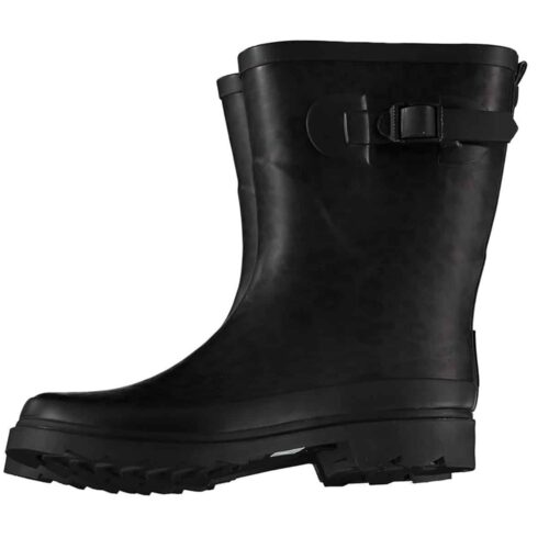 XQ Footwear Rain Boots Leopard Print Dark Grey