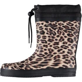 XQ Footwear Rain Boots Panther Print with Fleece Lining