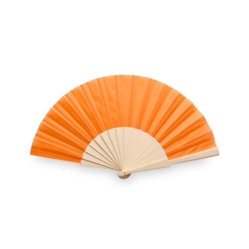 Wooden Hand Fan Orange
