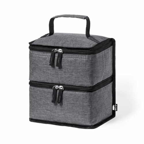 Cooler Bag with Double Compartment RPET Gray