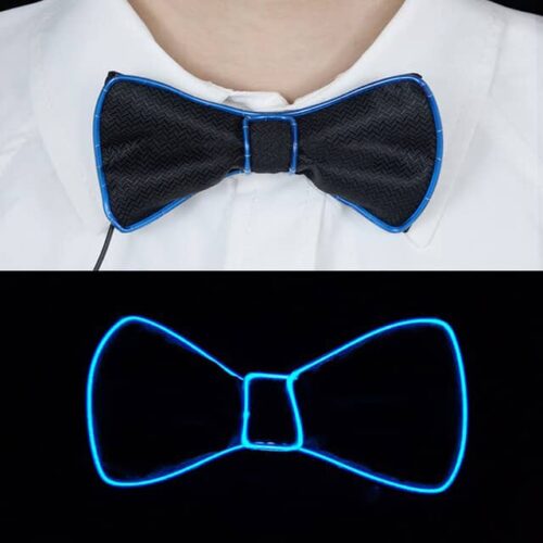 LED Bow Tie Blue
