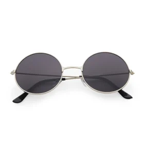 Hippie round sunglasses with black lenses