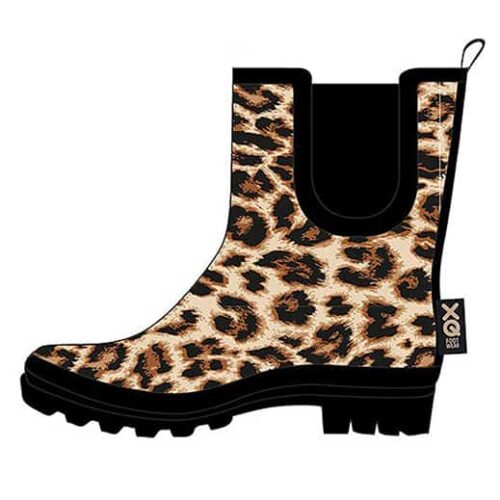 Rain boots leopard print beige low model size 42