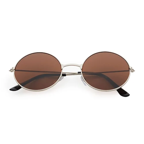 Hippie round sunglasses with brown lenses