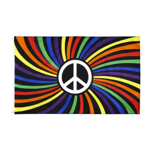 Rainbow Flag Pride Peace Striped 90 x 150 cm