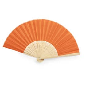 Hand Fan Bamboo/Polyester Orange