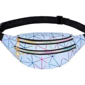 Fanny pack rainbow silver/blue