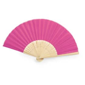 Hand Fan Bamboo/Polyester Pink