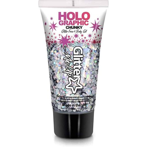 Holographic Chunky Glitter Face & Body Gel - Intergalactic - 50 ml