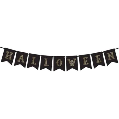 Halloween Bunting 175 cm Black/Gold