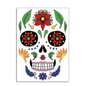Temporary Tattoo Halloween Dia de los Muertos
