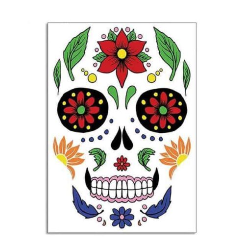 Temporary Tattoo Halloween Dia de los Muertos