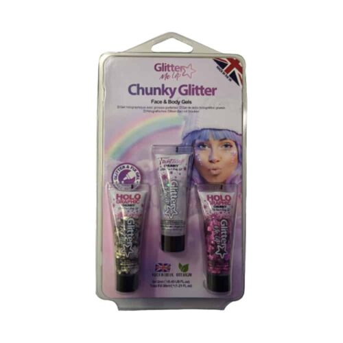 Paintglow Glitter Me Up Chunky Glitter face & body gel set