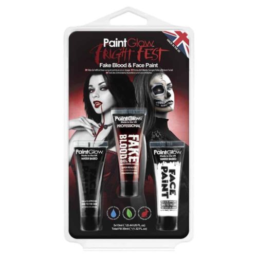 PaintGlow Halloween Fake Blood & Face & body paint set