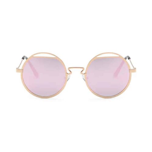 Round sunglasses gold/pink