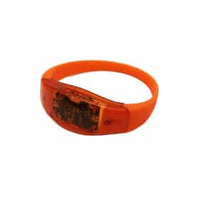 Sound activated LED bracelet orange