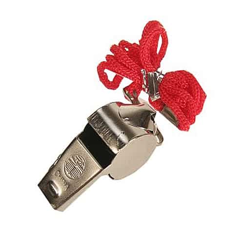 Referee Whistle with Silver Cord