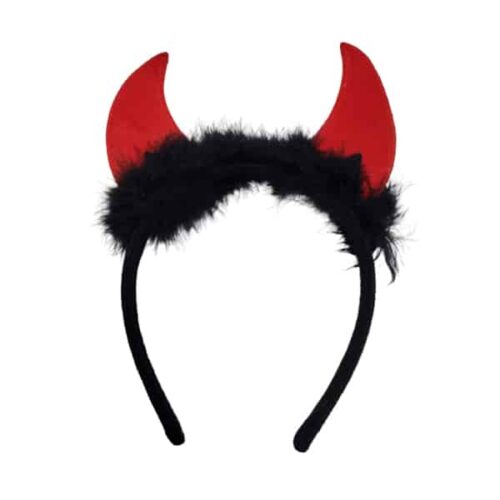 Halloween devil horns with plush