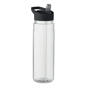 Black RPET Water Bottle with Straw