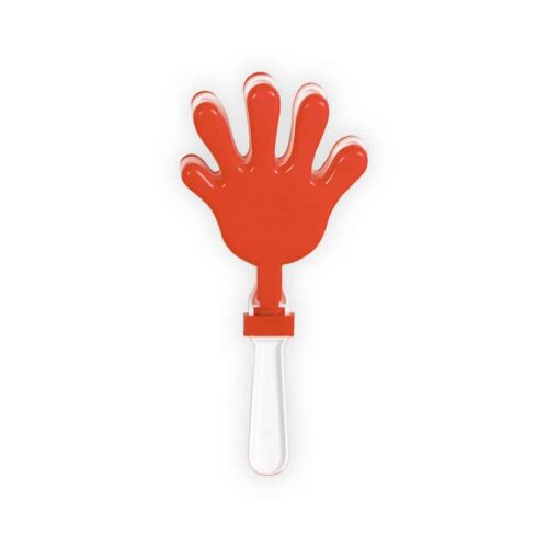 Orange noisemaker hand