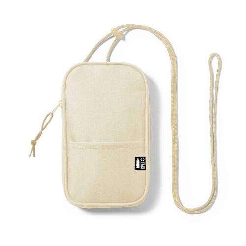 Phone Pouch RPET Polyester Beige