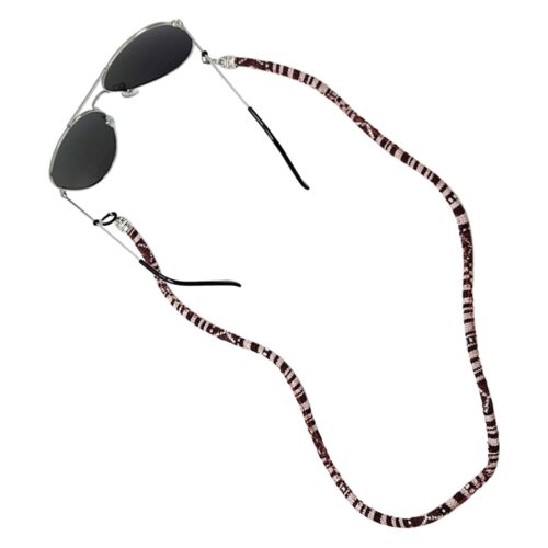 Round eyeglass cord with red print