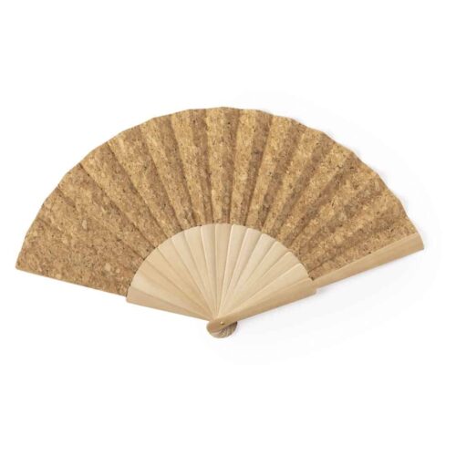 Hand Fan Cork Brown