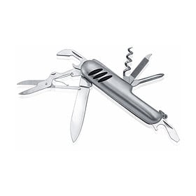 Multifunctional Pocket Knife Stainless Steel Silver