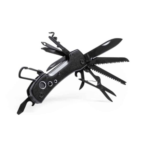 Multifunctional Pocket Knife Stainless Steel Black