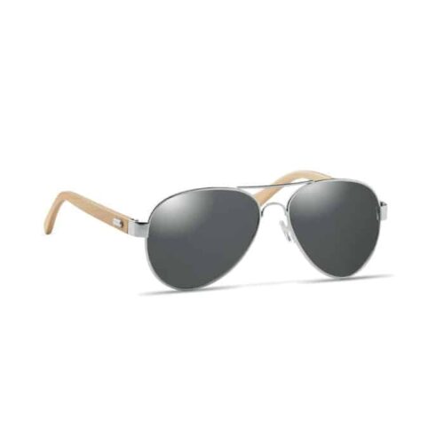 Sunglasses with bamboo pouch black