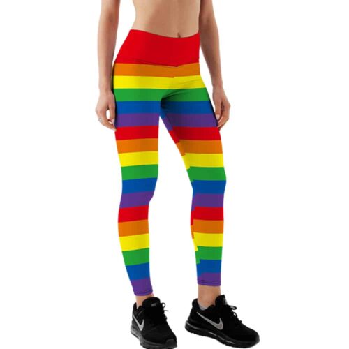 Yucka festival leggings with Pride rainbow print