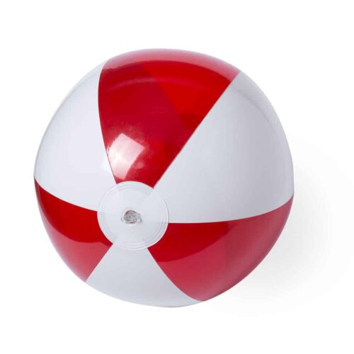Striped Beach Ball Red/White