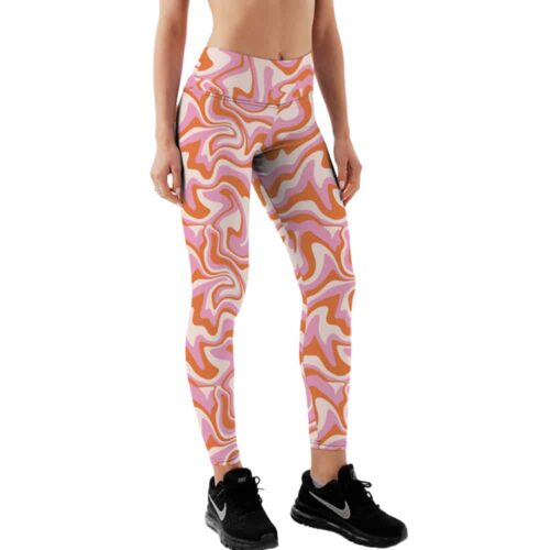 Yucka festival leggings with trippy waves print