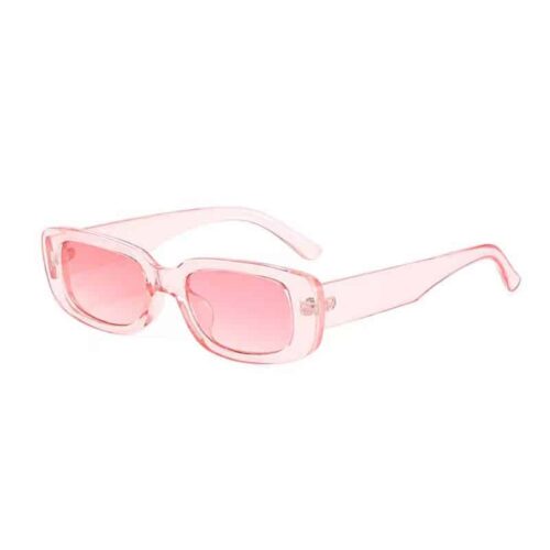 Sunglasses classic thick frame - transparent pink