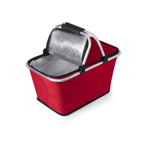 Foldable Thermal Picnic Basket - Cooler Bag - Red