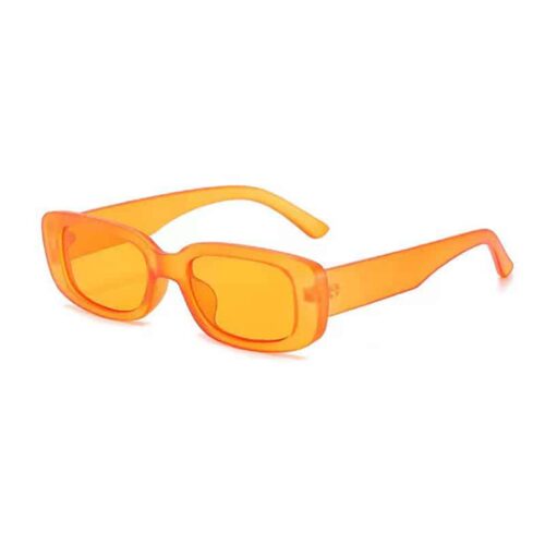 Sunglasses classic thick frame - transparent orange
