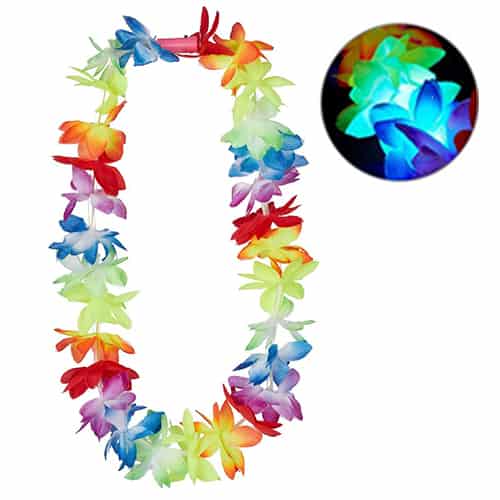 Hawaii flower wreath with lighting