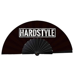Festival hand fan Hardstyle black