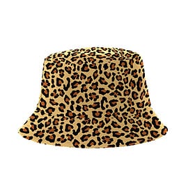 Yucka reversible fisherman's hat leopard print brown - 58 cm